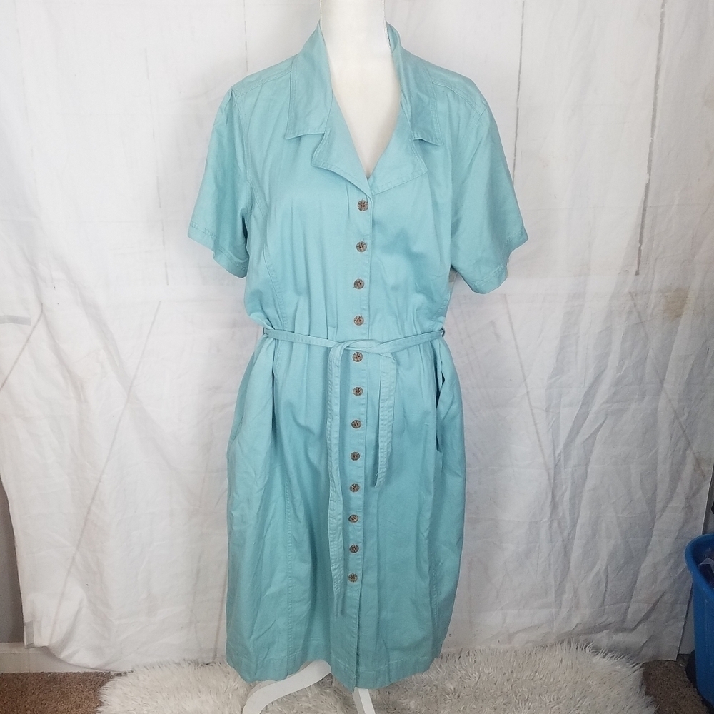 Cb casual button front belted dress - Picture 3 of 7